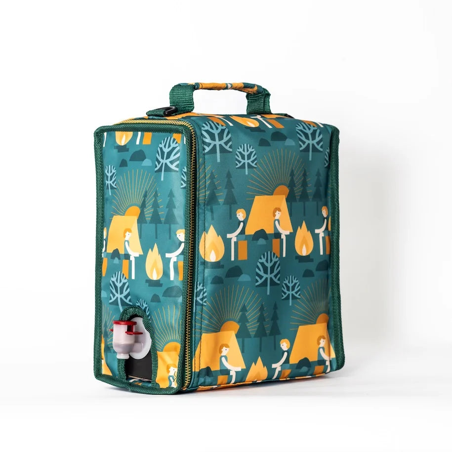 Bag in box väska med motiv tält