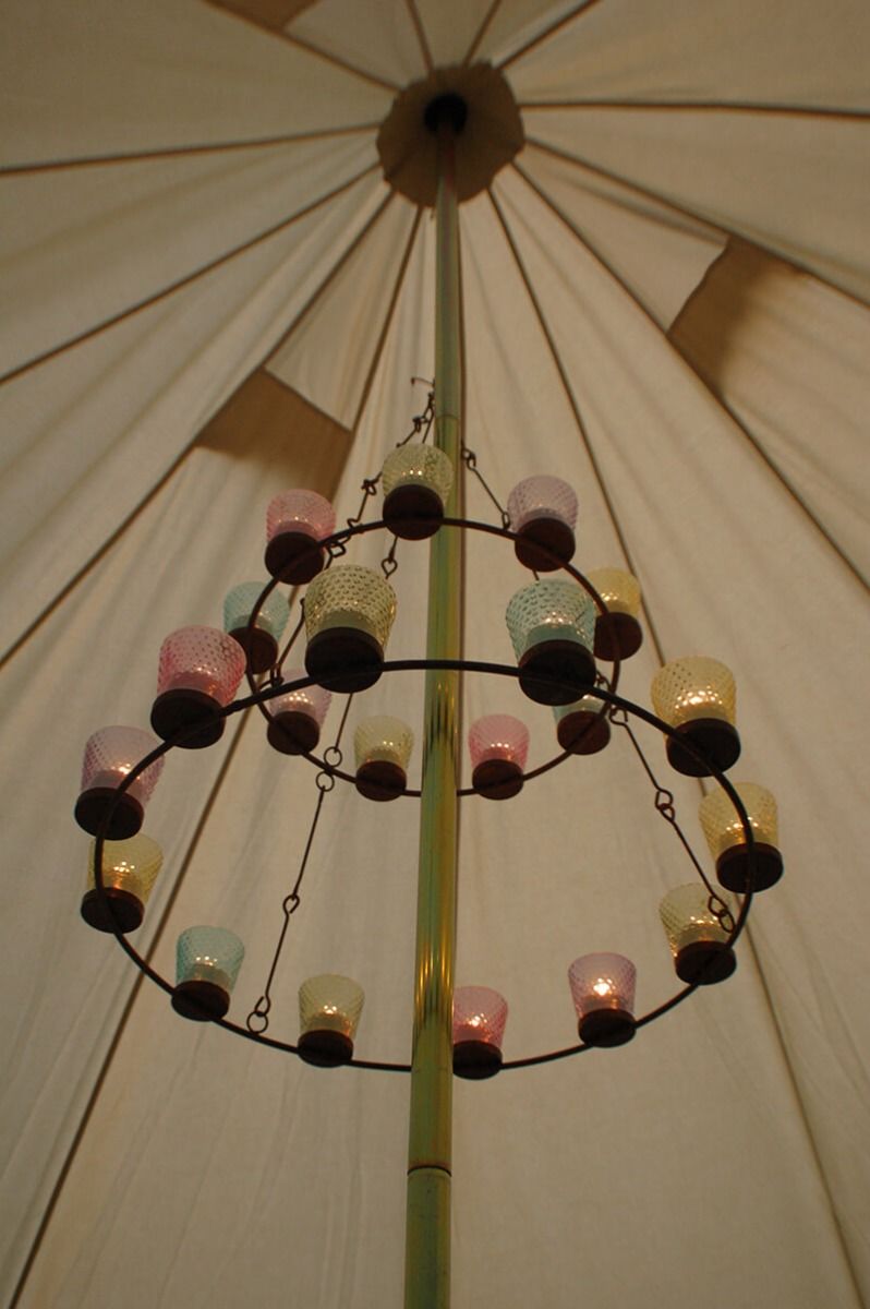 Ljuskrona för glampingtält- dubbel