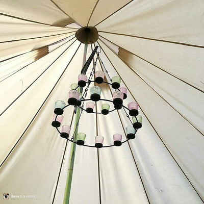 Ljuskrona för glampingtält- dubbel