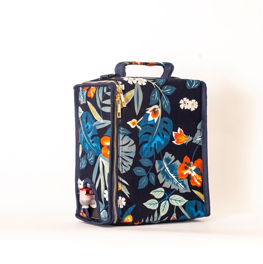 Bag in box väska - Blue leafs